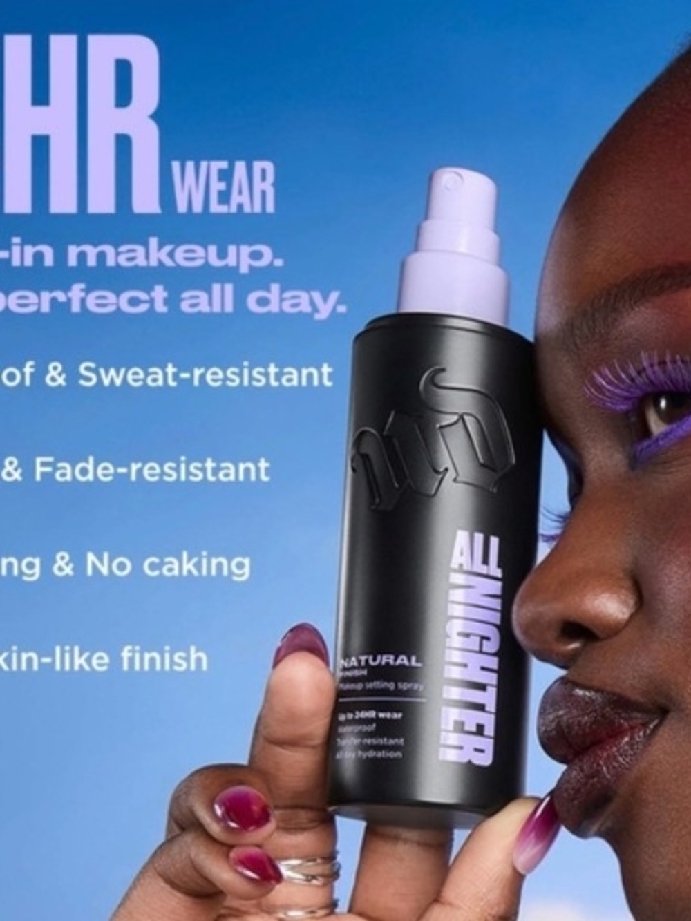 Urban Decay All Nighter Setting Spray Mini - Lavender & Black - Picture 2 of 3